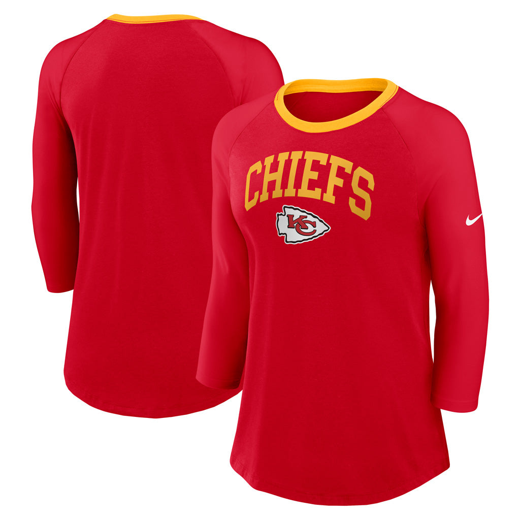 NFL Kansas City Chiefs Women&#39;s Nike Fashion 3/4 Sleeve Tee