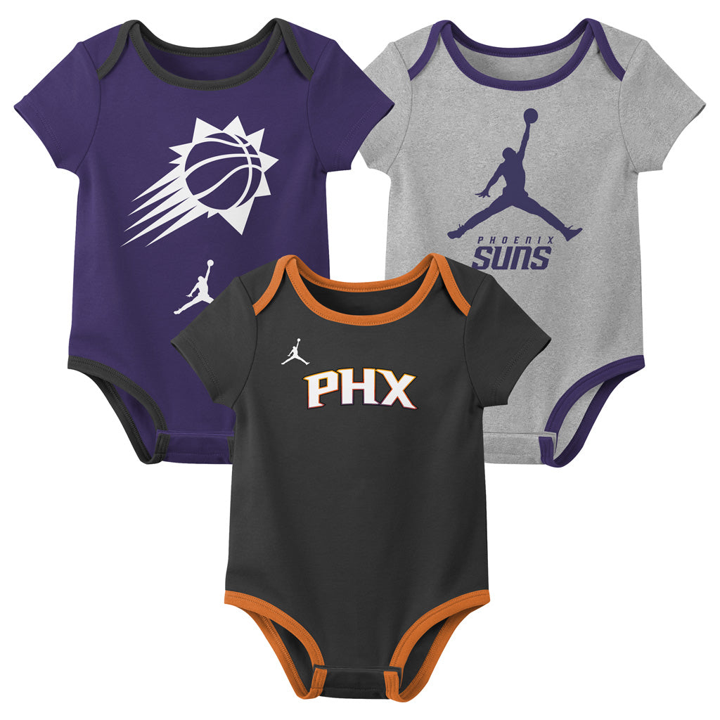 NBA Phoenix Suns Infant Jordan Brand 3 Piece Creeper Set