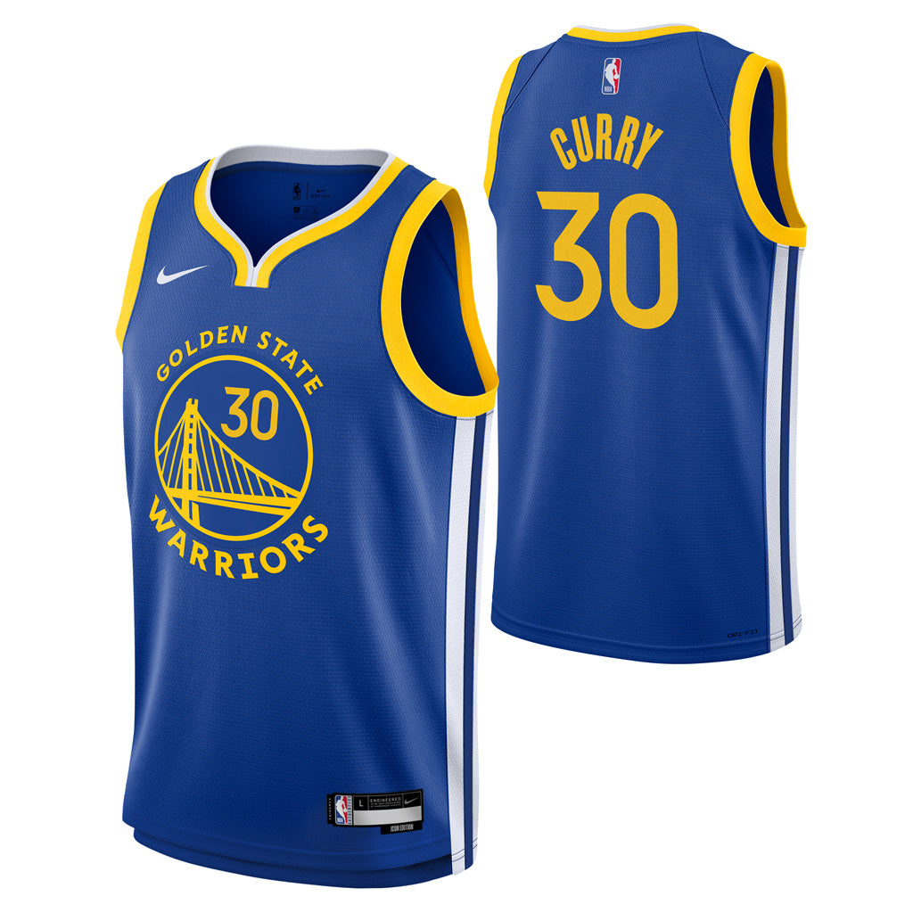 NBA Golden State Warriors Steph Curry Youth Nike Icon Swingman Jersey