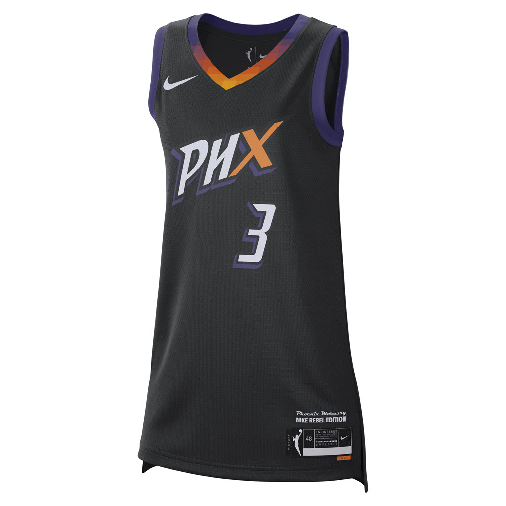 WNBA Phoenix Mercury Diana Taurasi Nike Rebel Victory Jersey - Black