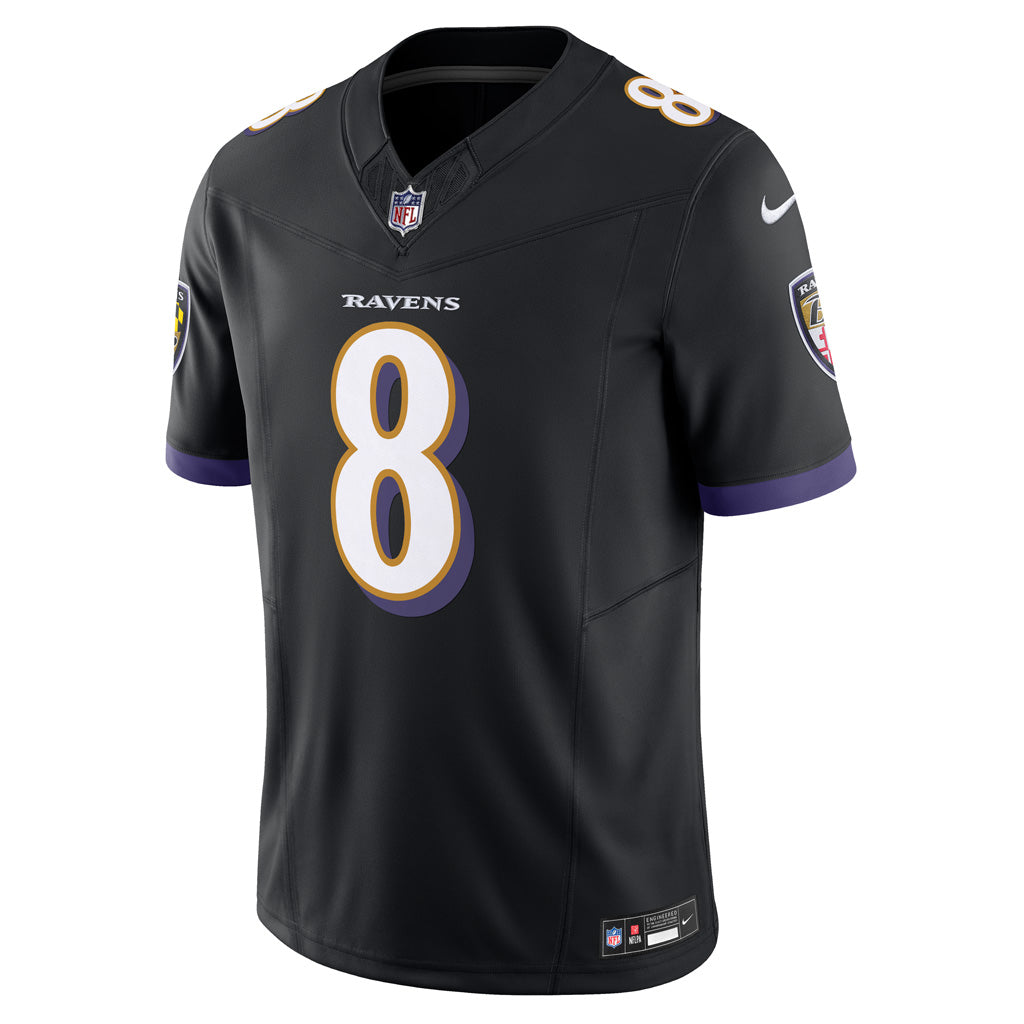 NFL Baltimore Ravens Lamar Jackson Nike 2023/24 Alternate Vapor F.U.S.E Limited Jersey