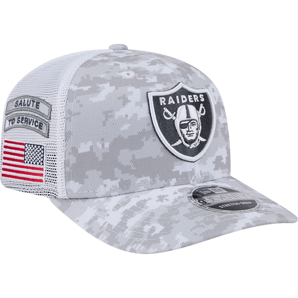 NFL Las Vegas Raiders New Era 2024 Salute to Service 9SEVENTY Stretch-Snapback Hat