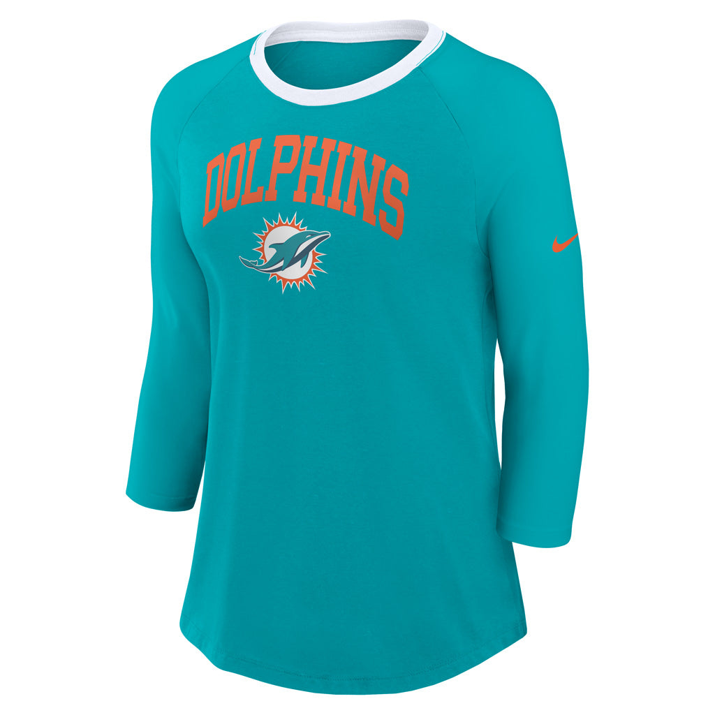 NFL Miami Dolphins Women&#39;s Nike Fashion 3/4 Sleeve Tee