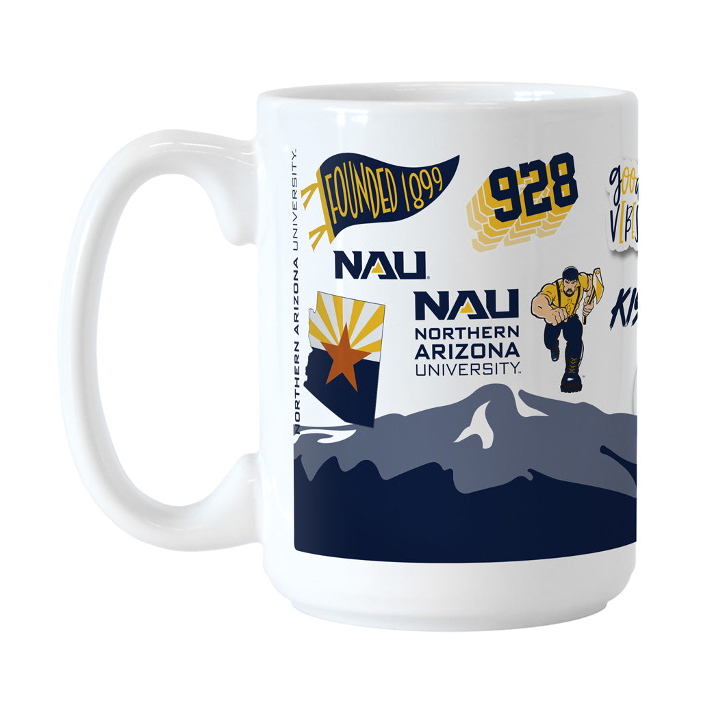 NCAA Northern Arizona Lumberjacks Logo Brands 15oz Native Sublimated Mug