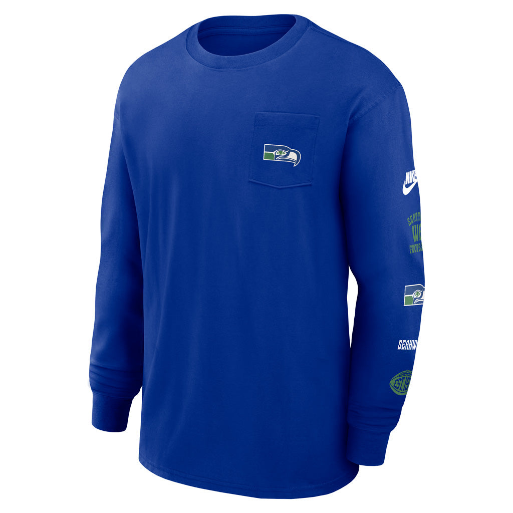 NFL Seattle Seahawks Nike Pocket Max90 Long Sleeve T-Shirt