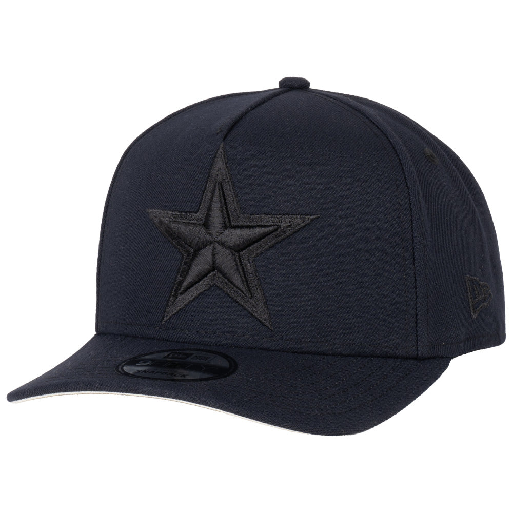 NFL Dallas Cowboys New Era Black Logo A-Frame 9FIFTY Snapback Hat