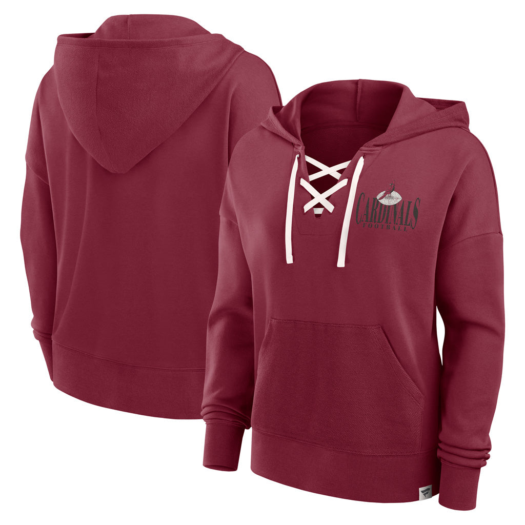 NFL Arizona Cardinals Women&#39;s Fanatics Blitz Left Lace Up Hoodie