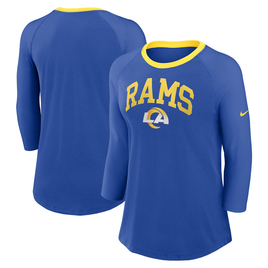 NFL Los Angeles Rams Women&#39;s Nike Fashion 3/4 Sleeve Tee