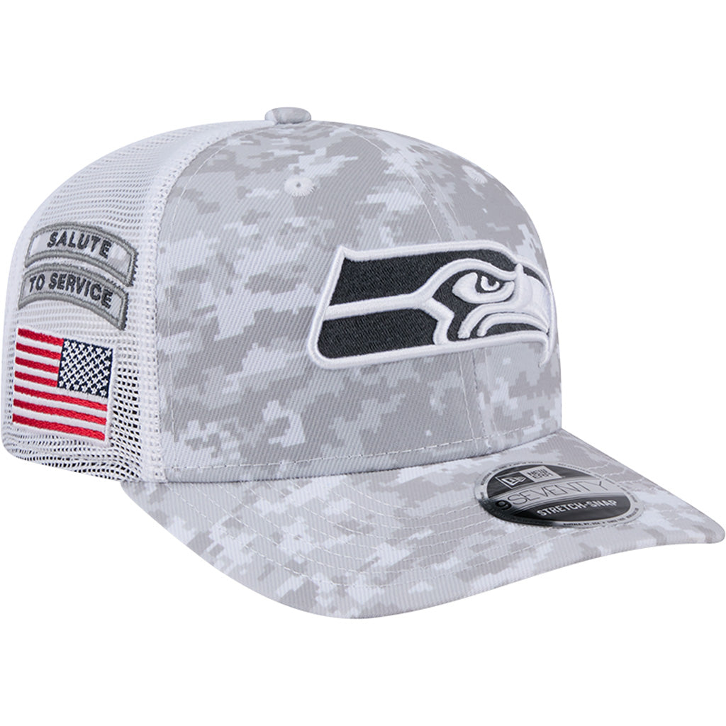 NFL Seattle Seahawks New Era 2024 Salute to Service 9SEVENTY Stretch-Snapback Hat