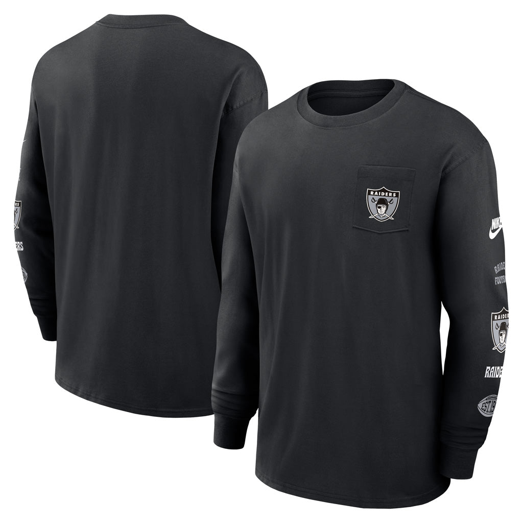 NFL Las Vegas Raiders Nike Pocket Max90 Long Sleeve T-Shirt