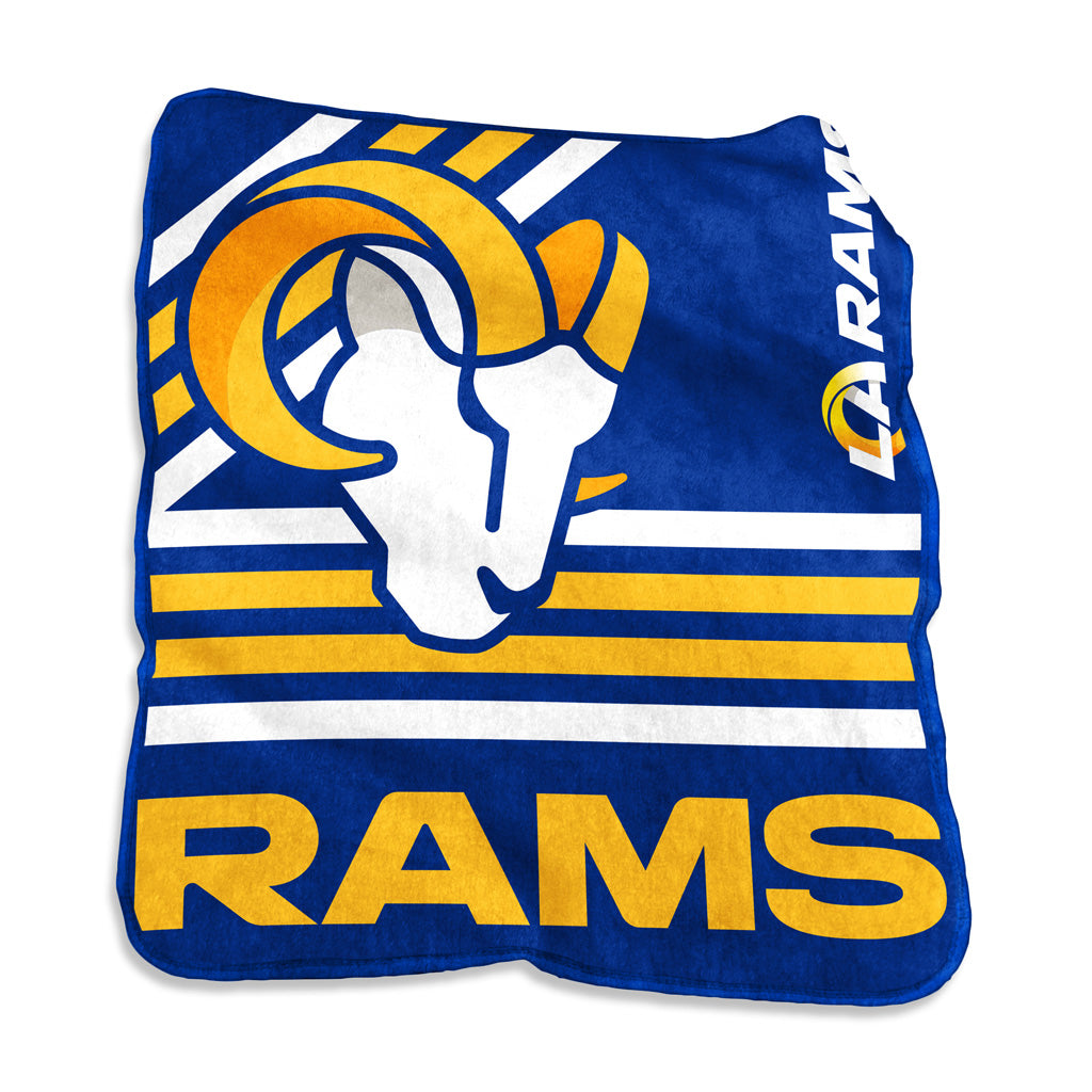 NFL Los Angeles Rams Logo Brands 50x60 Raschel Blanket