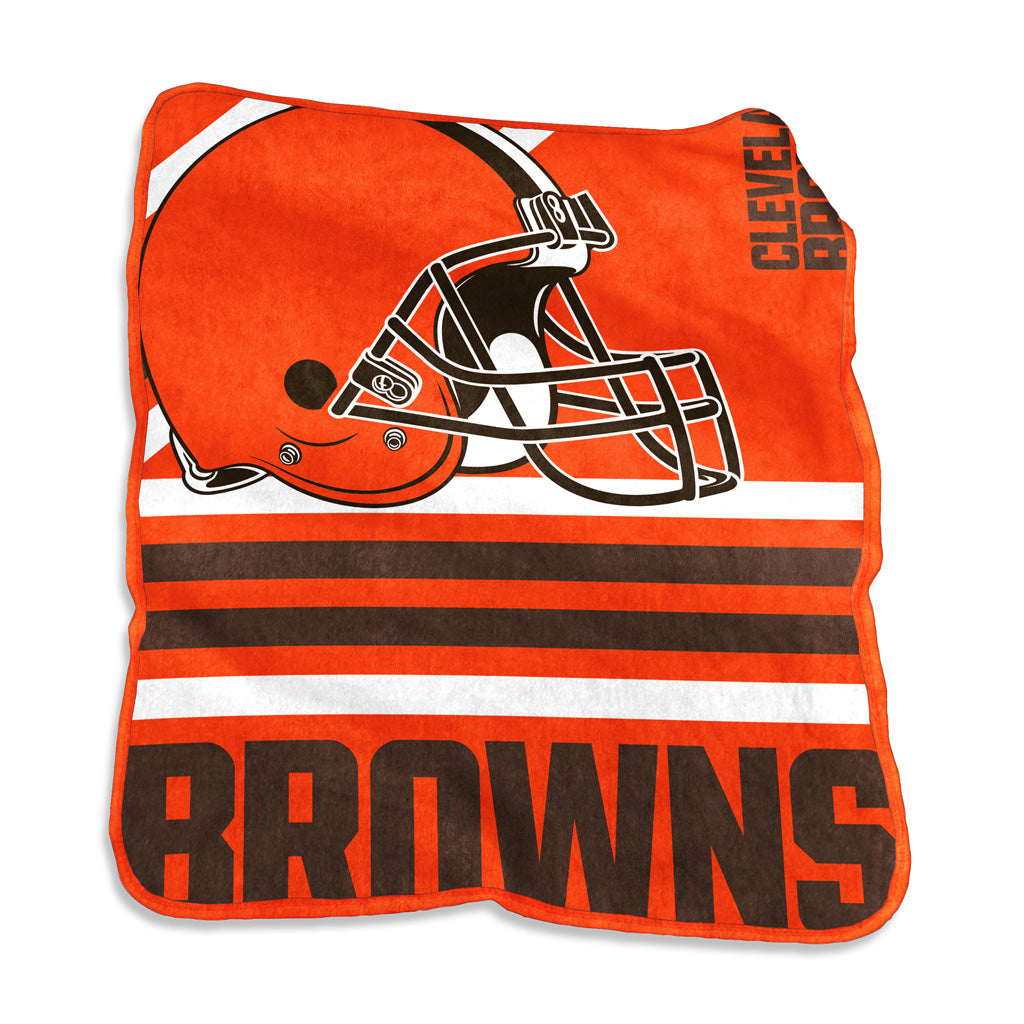 NFL Cleveland Browns Logo Brands 50x60 Raschel Blanket