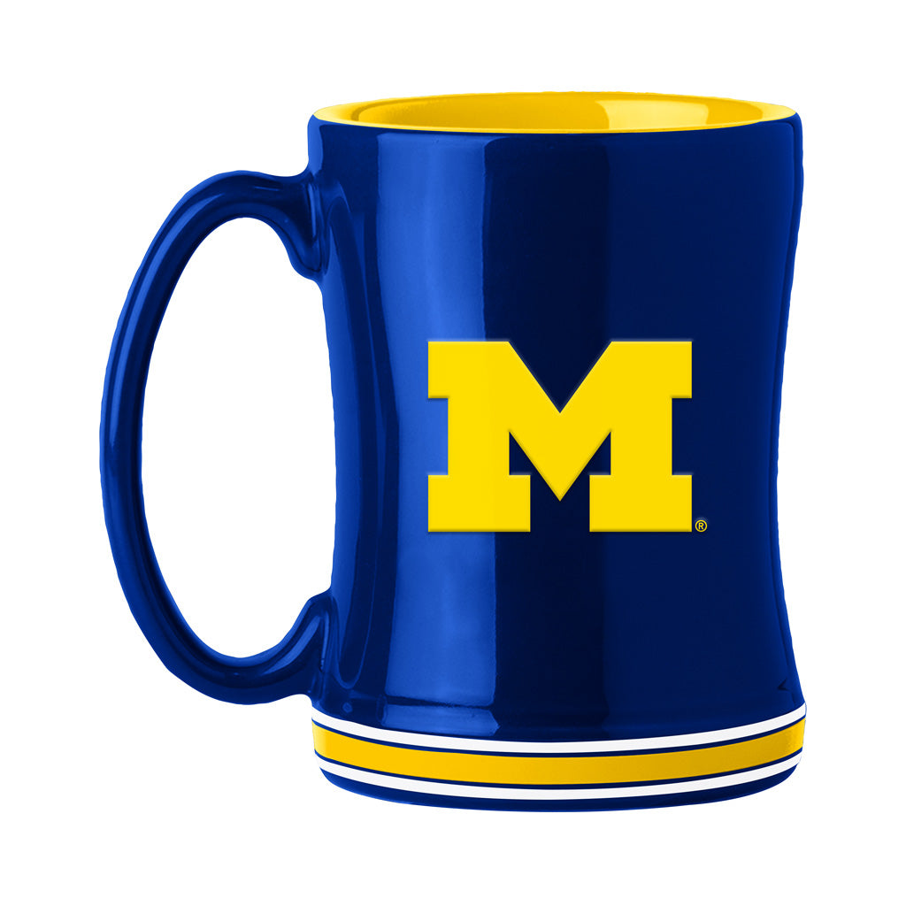 NCAA Michigan Wolverines Logo Brands Relief Mug