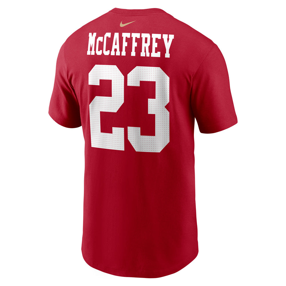 NFL San Francisco 49ers Christian McCaffrey Nike Player Pride Name &amp; Number Tee