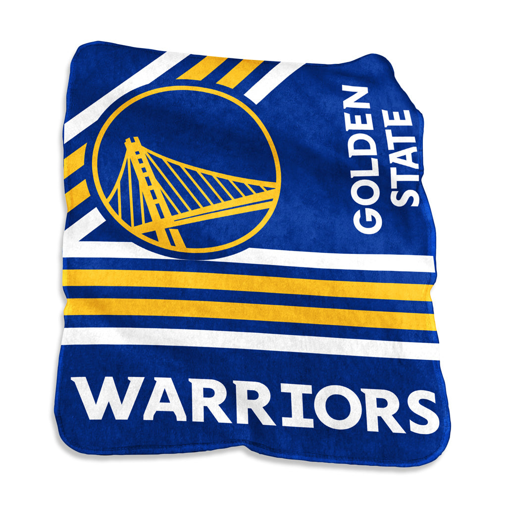 NBA Golden State Warriors Logo Brands 50x60 Raschel Blanket