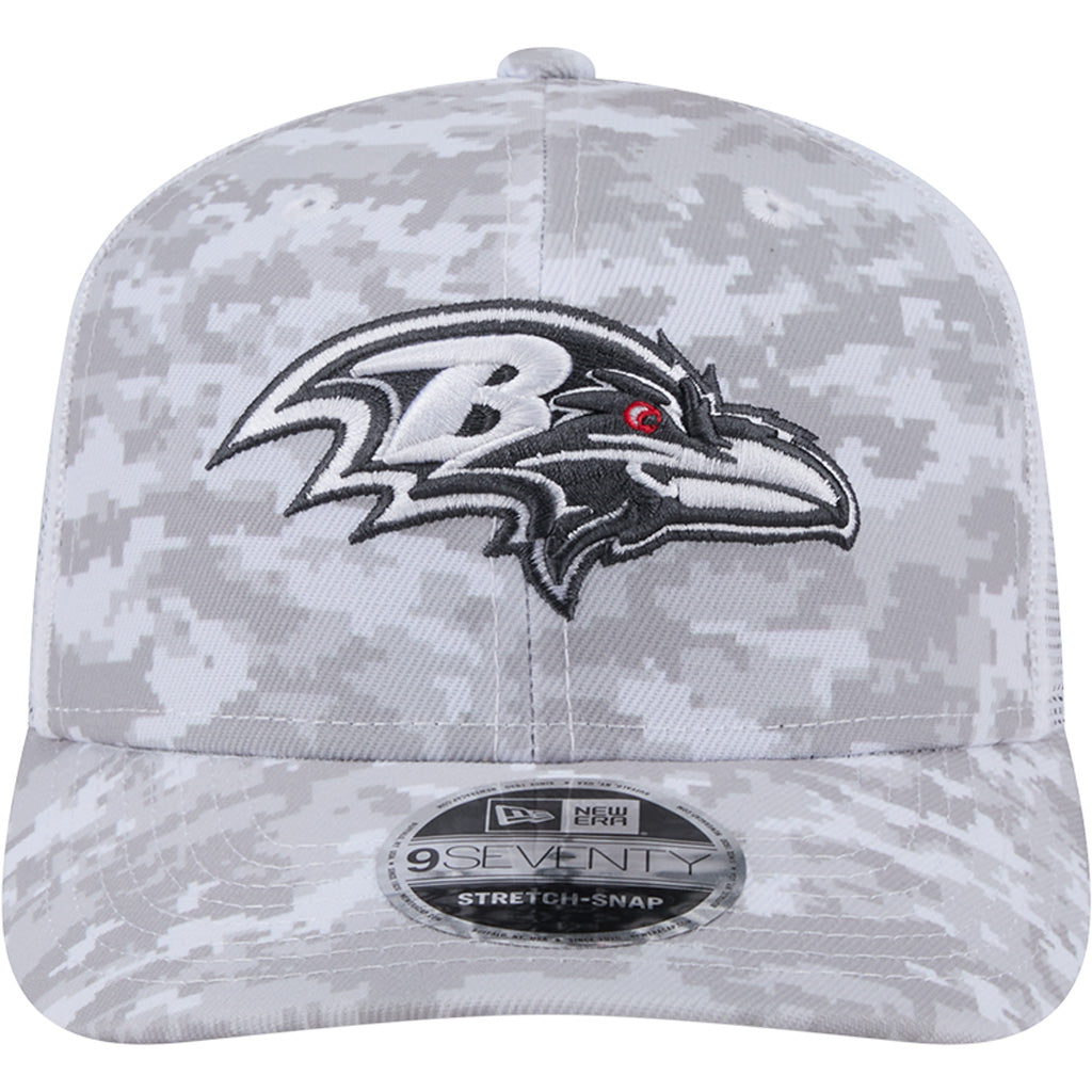 NFL Baltimore Ravens New Era 2024 Salute to Service 9SEVENTY Stretch-Snapback Hat