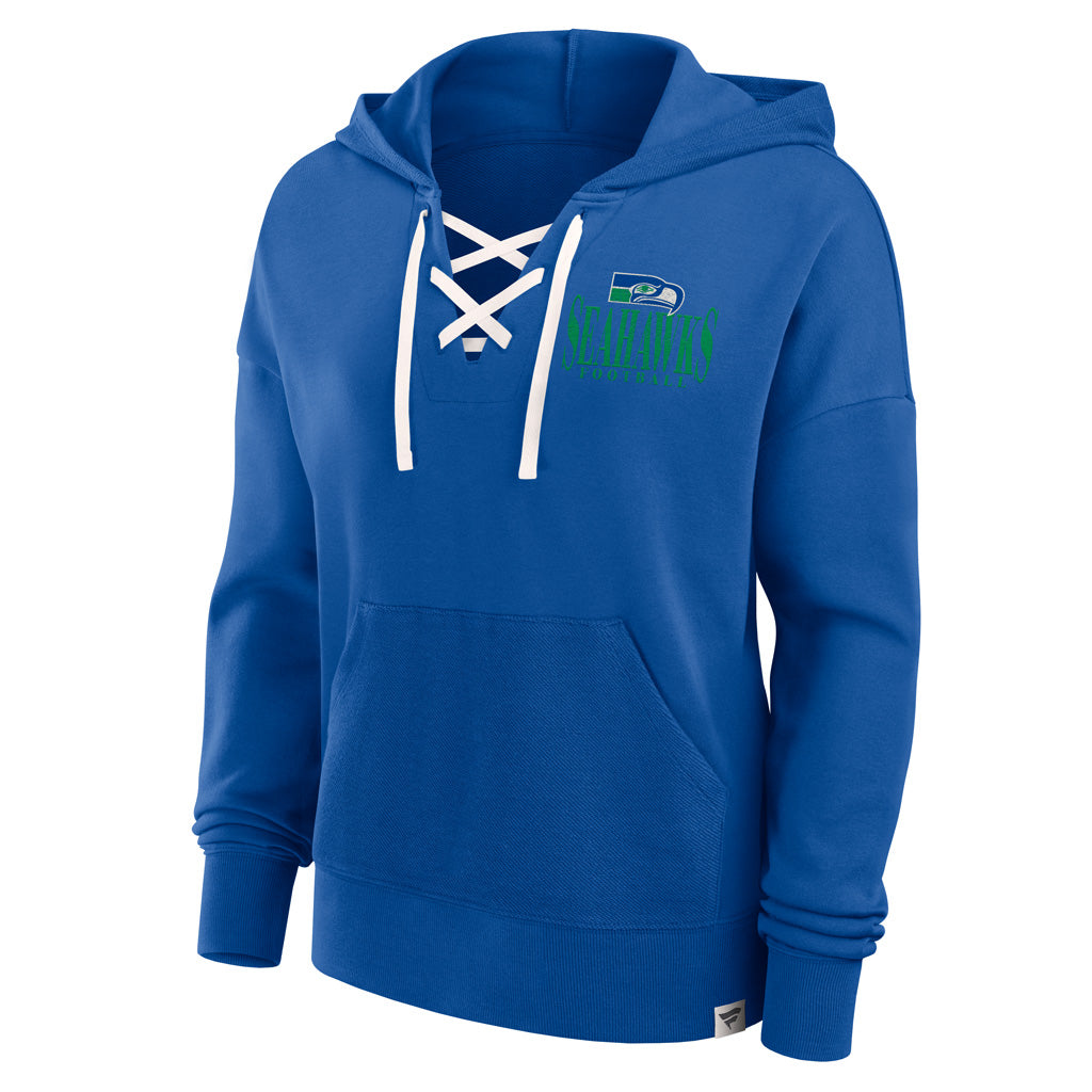 NFL Seattle Seahawks Women&#39;s Fanatics Blitz Left Lace Up Hoodie