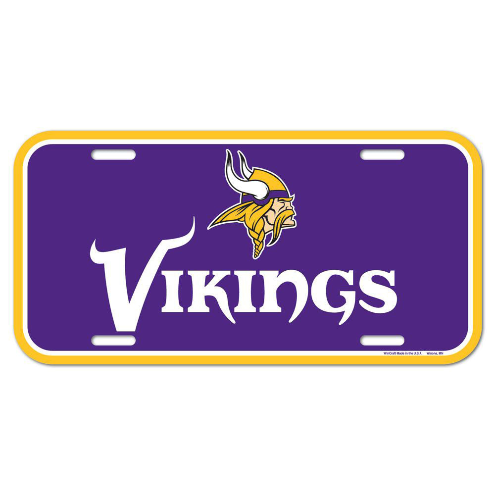 NFL Minnesota Vikings WinCraft Logo Plastic License Plate