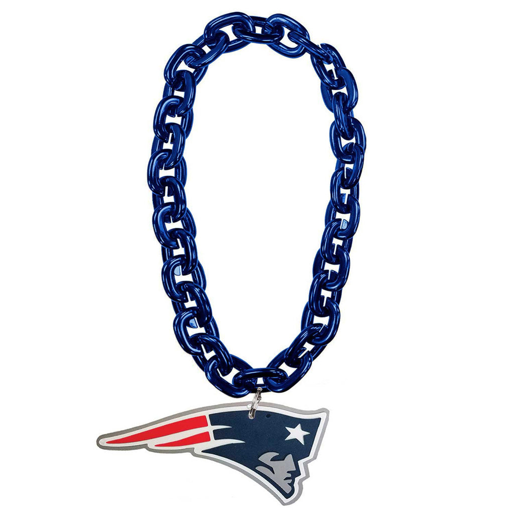 NFL New England Patriots Aminco Large Fan Chain Necklace