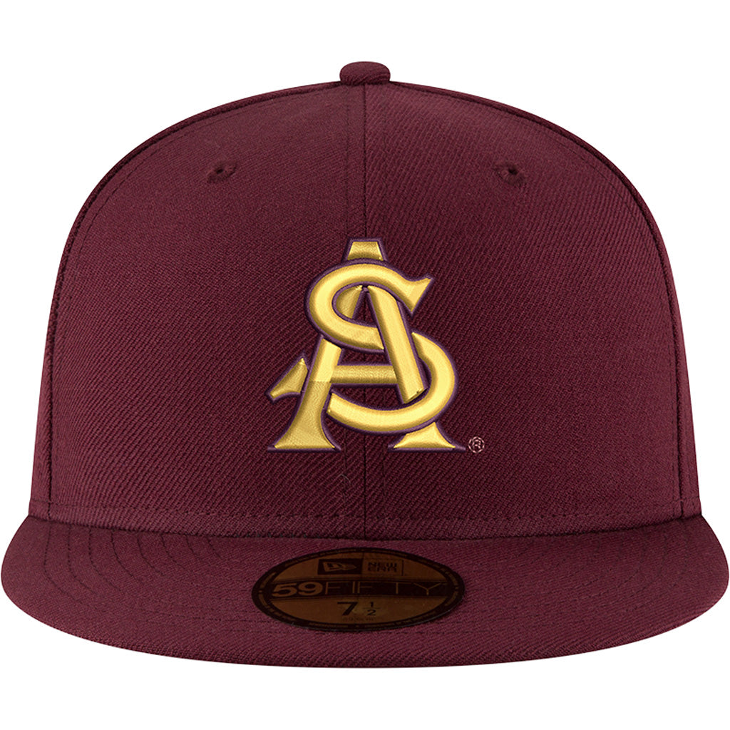 NCAA Arizona State Sun Devils New Era Team Color &quot;AS&quot; Logo 59FIFTY - Maroon