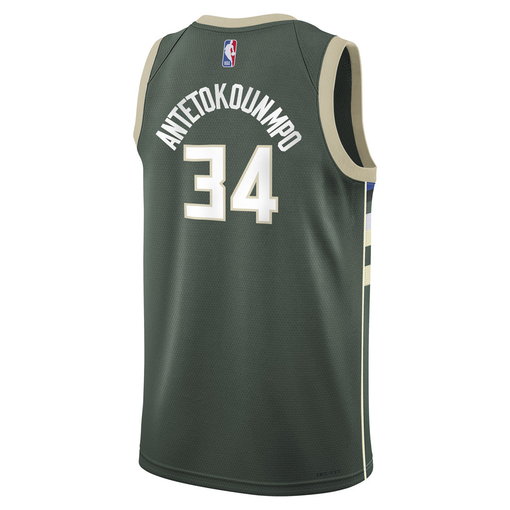 NBA Milwaukee Bucks Giannis Antetokounmpo Youth Nike Icon Swingman Jersey