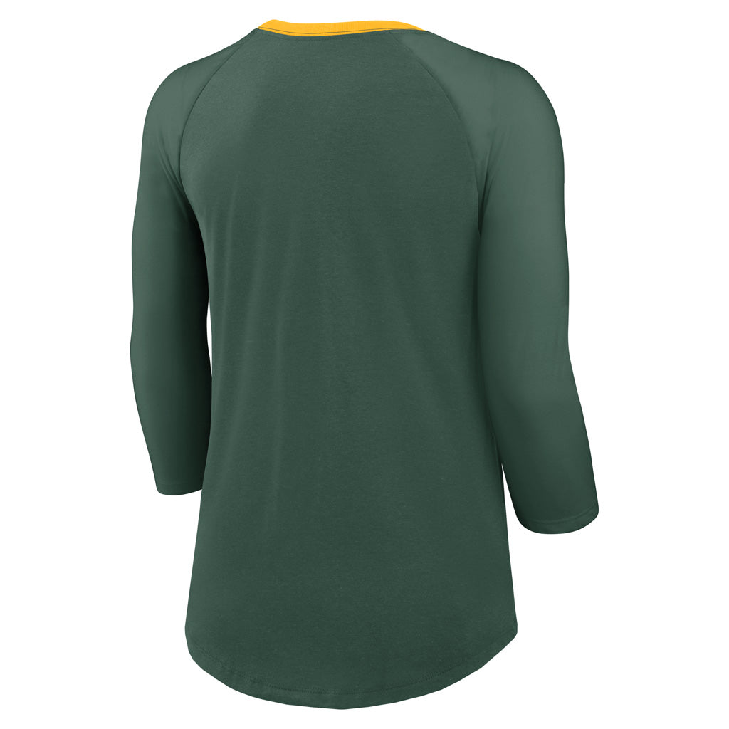 NFL Green Bay Packers Women&#39;s Nike Fashion 3/4 Sleeve Tee