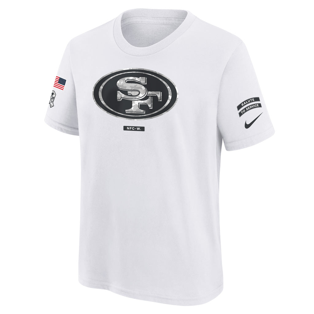 NFL San Francisco 49ers Youth Nike 2024 Salute To Service Primary Edge T-Shirt