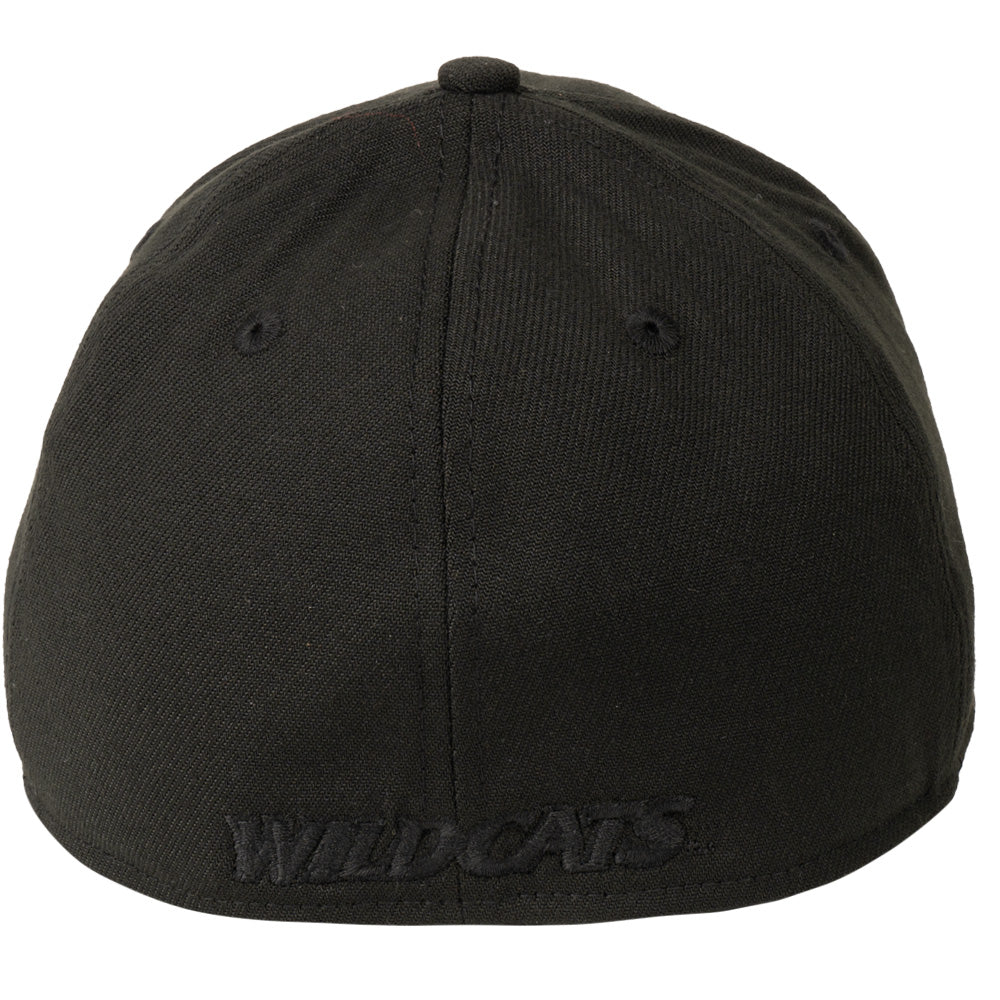 NCAA Arizona Wildcats Black On Black Primary Logo 39THIRTY Flex Fit Hat