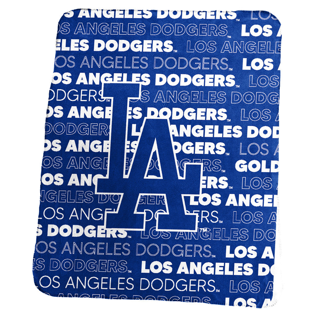 MLB Los Angeles Dodgers Logo Brands 50x60 Classic Fleece Blanket