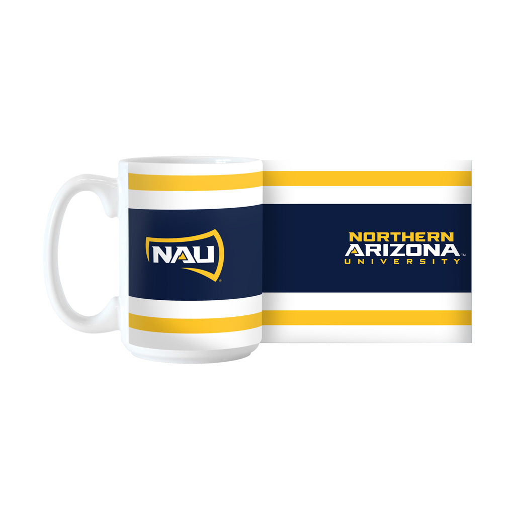 NCAA Northern Arizona Lumberjacks Logo Brands 15oz Stripe Sublimated Mug