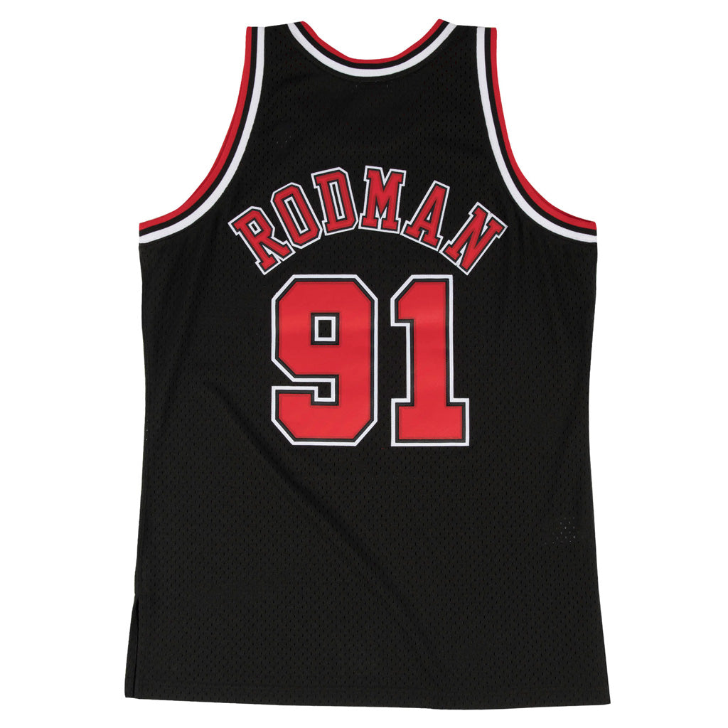 NBA Chicago Bulls Dennis Rodman Mitchell &amp; Ness Retro Swingman Jersey - Black