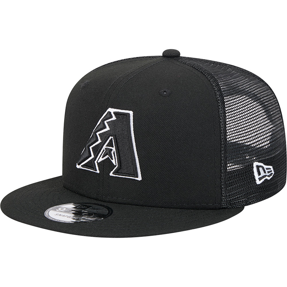 MLB Arizona Diamondbacks New Era Black &amp; White Trucker 9FIFTY Snapback