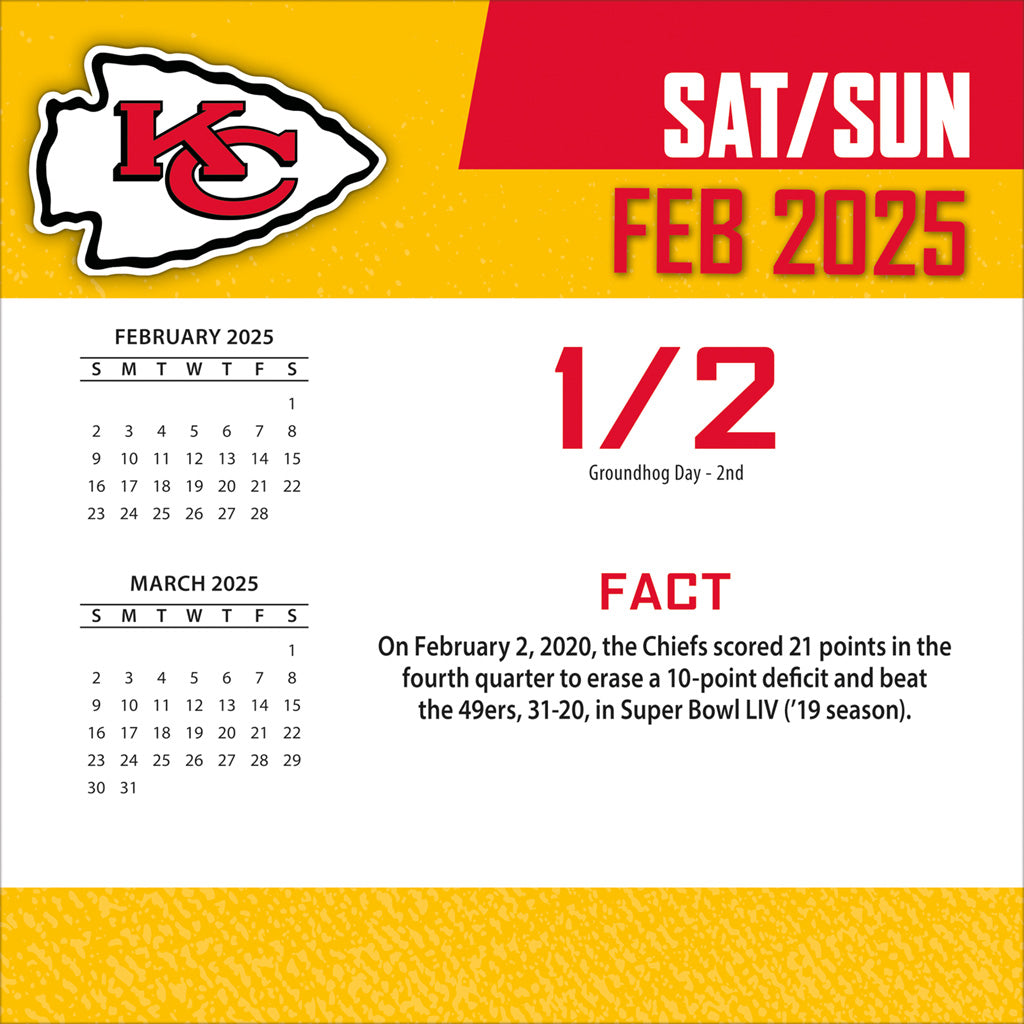 NFL Kansas City Chiefs 2024-2025 Boxed Calendar