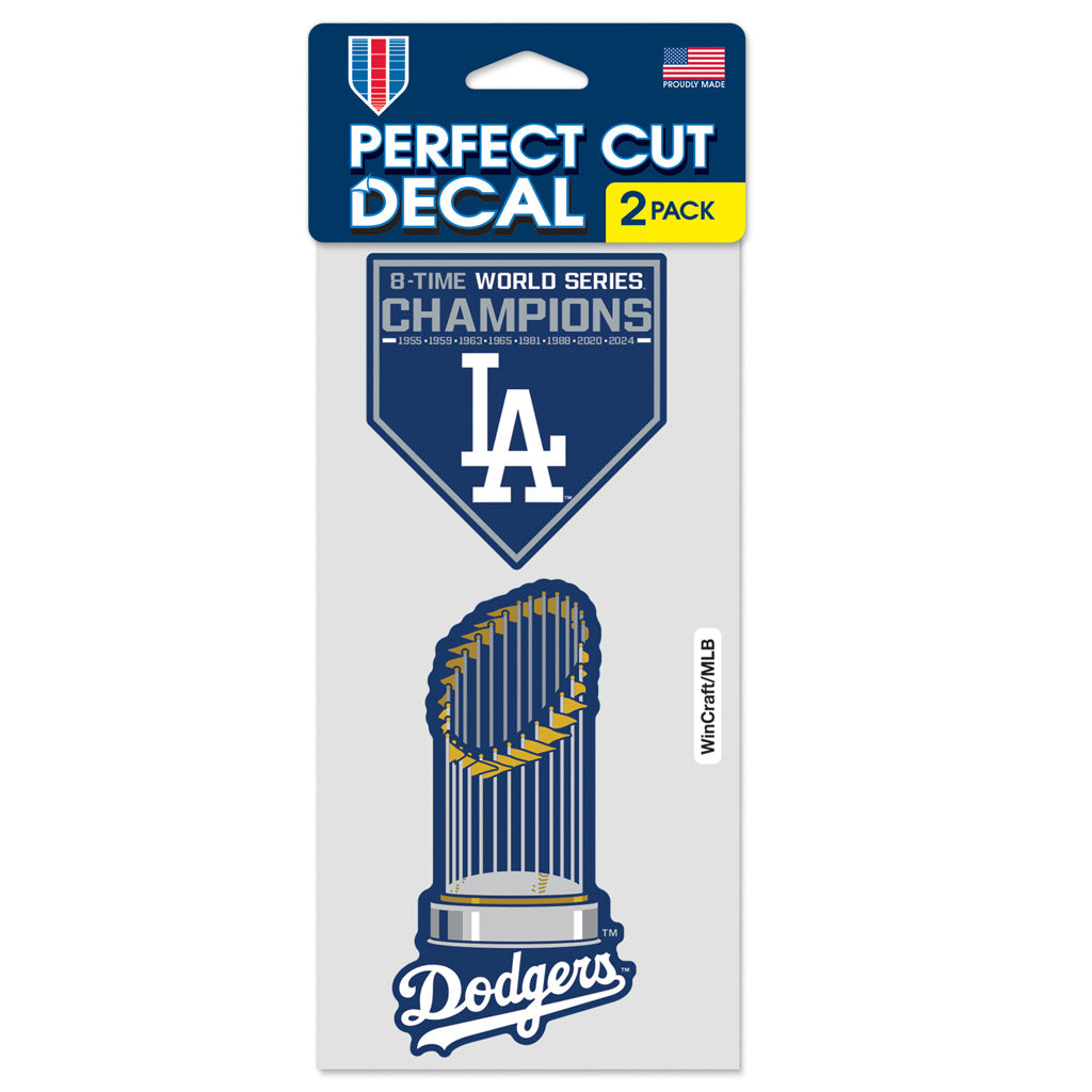 MLB Los Angeles Dodgers WinCraft 2024 World Series Champion 2-Pack 4&quot; x 8&quot; Decal