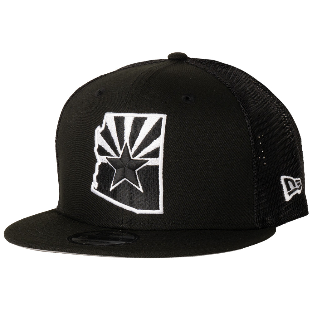 #ALLAZ New Era Black &amp; White Trucker 9FIFTY Snapback Hat