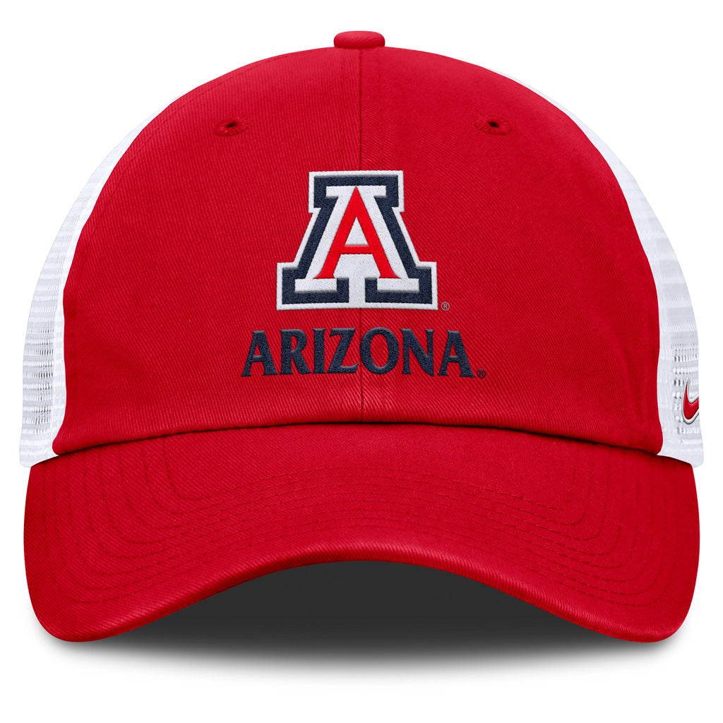 NCAA Arizona Wildcats Nike Logo Stack Trucker Snapback Hat - Red