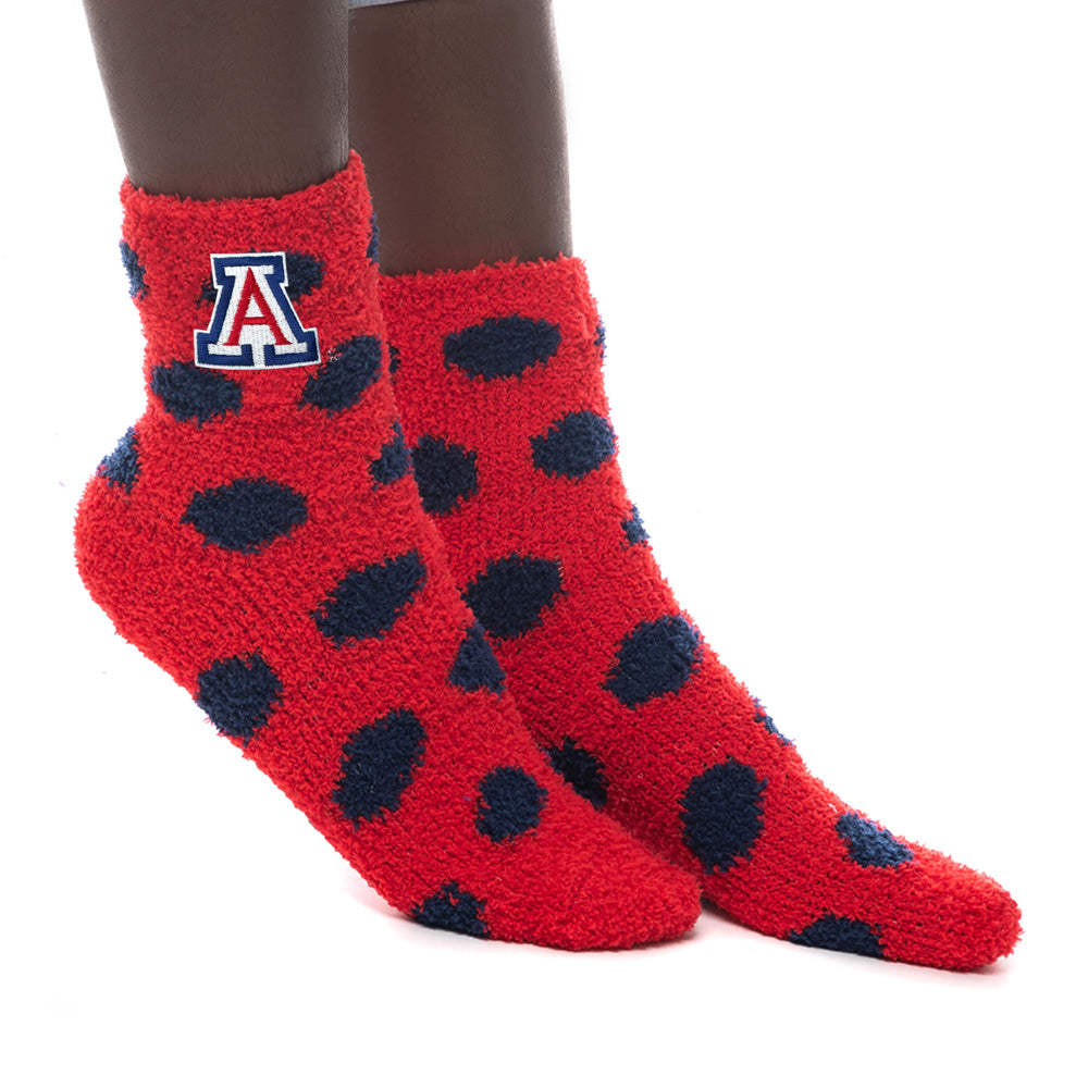 NCAA Arizona Wildcats ZooZatz Polka Dot Sock