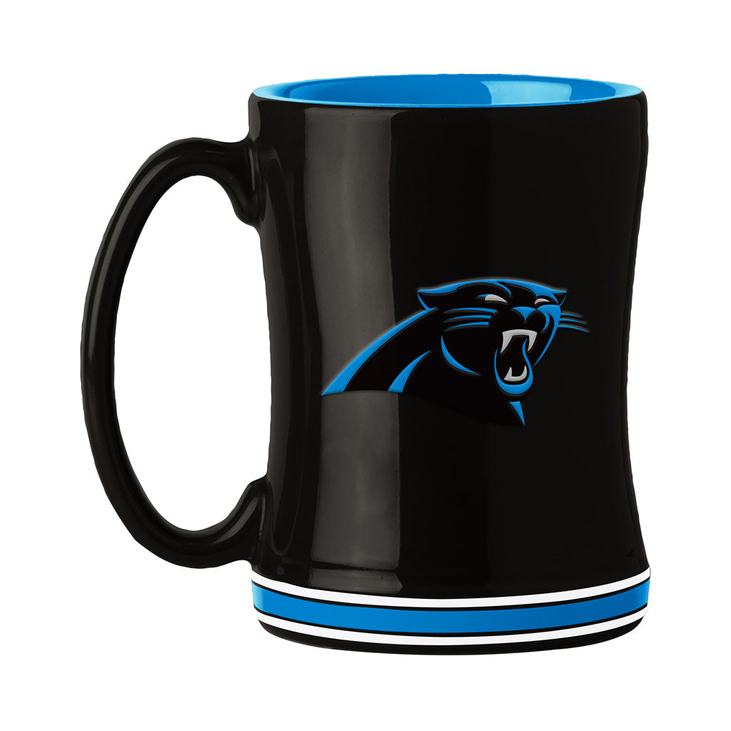 NFL Carolina Panthers Logo Brands Relief Mug