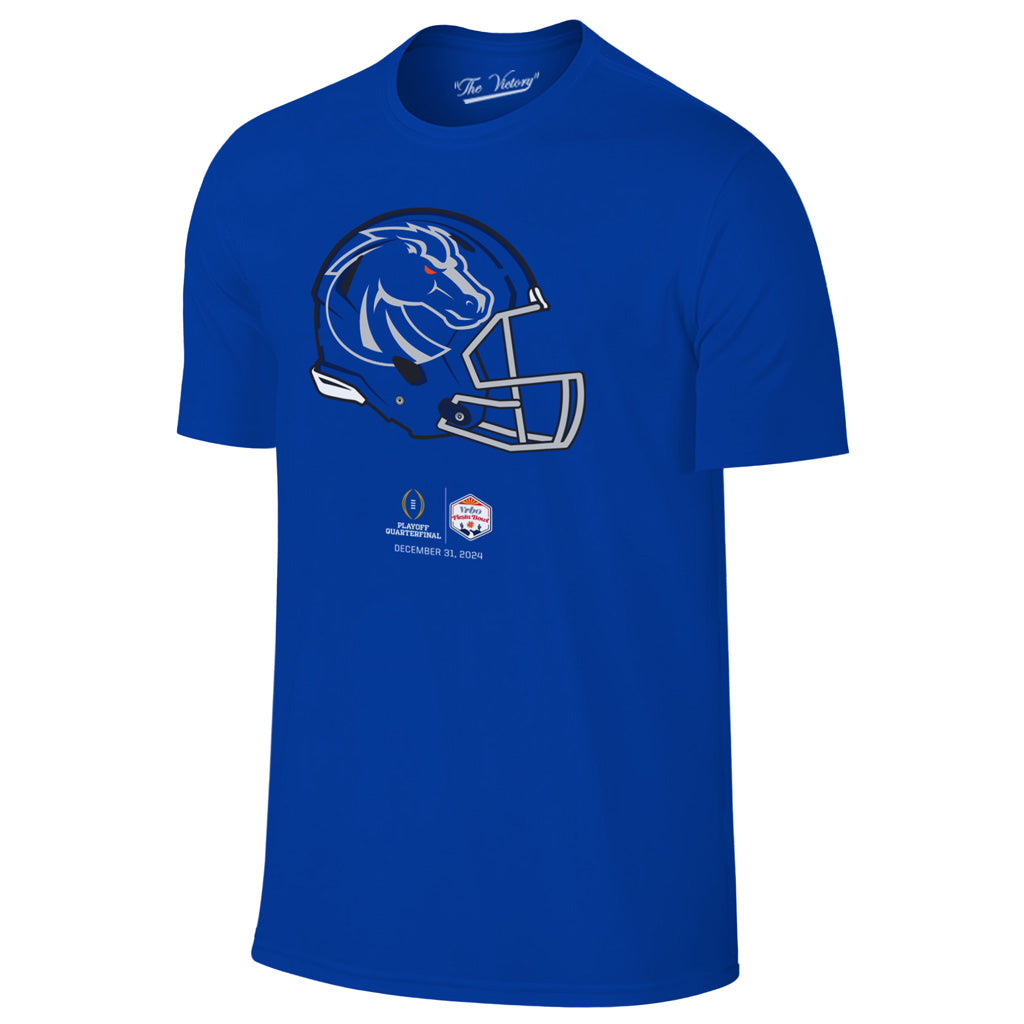 NCAA Boise State Broncos Retro Brand 2024 Fiesta Bowl Helmet T-Shirt - Blue