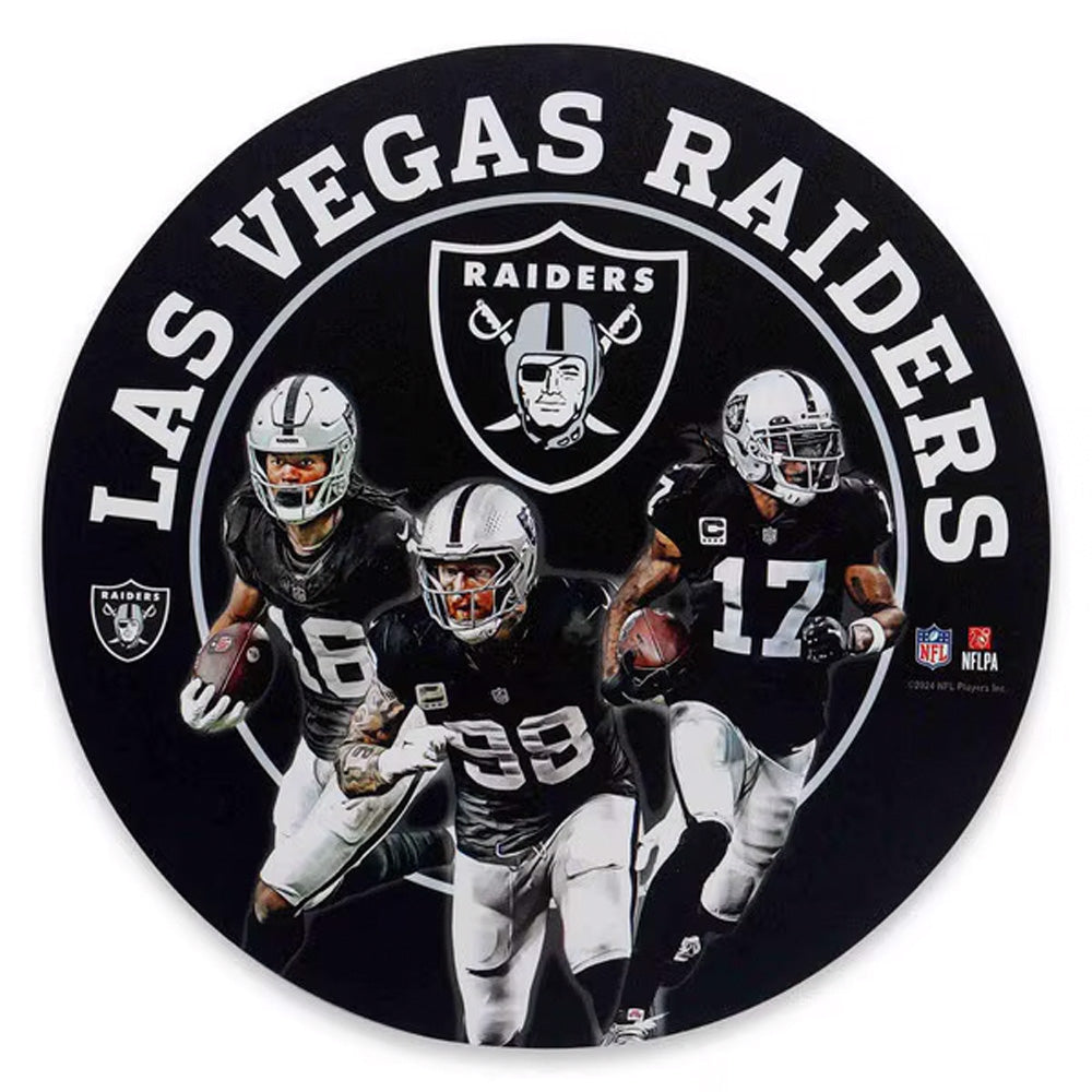 NFL Las Vegas Raiders Open Road Brands X-Metal Team Round Sign