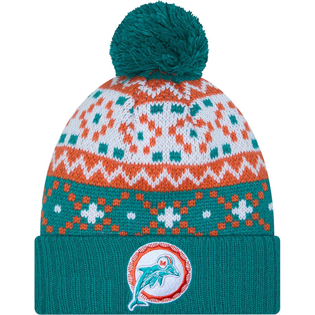 NFL Miami Dolphins New Era Nostalgia Knit Hat