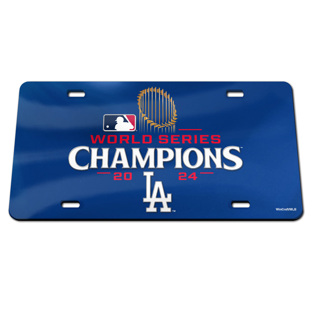 MLB Los Angeles Dodgers WinCraft 2024 World Series Champion License Plate