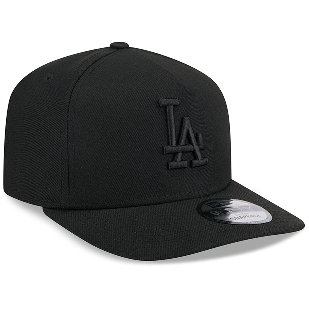 MLB Los Angeles Dodgers New Era Black On Black 9FIFTY A-Frame Hat