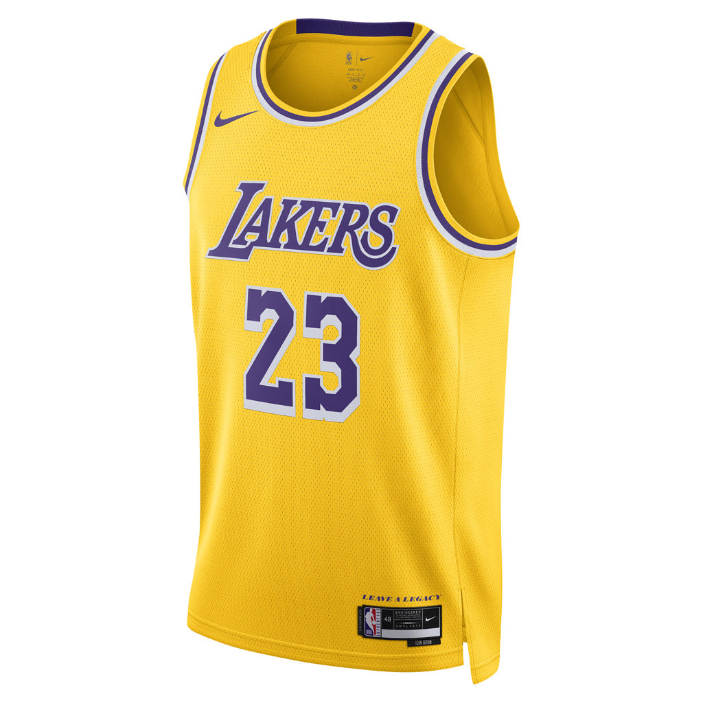 NBA Los Angeles Lakers Lebron James Nike Icon Swingman Jersey