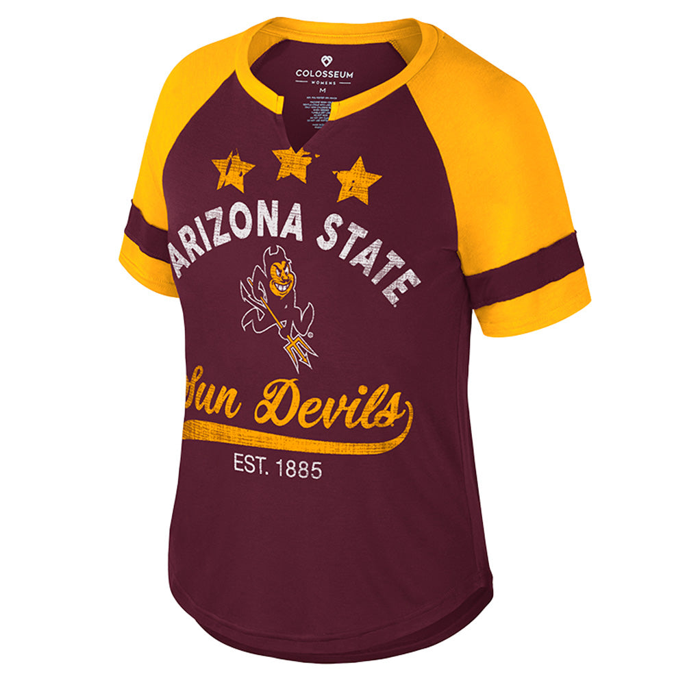 NCAA Arizona State Sun Devils Women&#39;s Colosseum Crown of Fire Tee