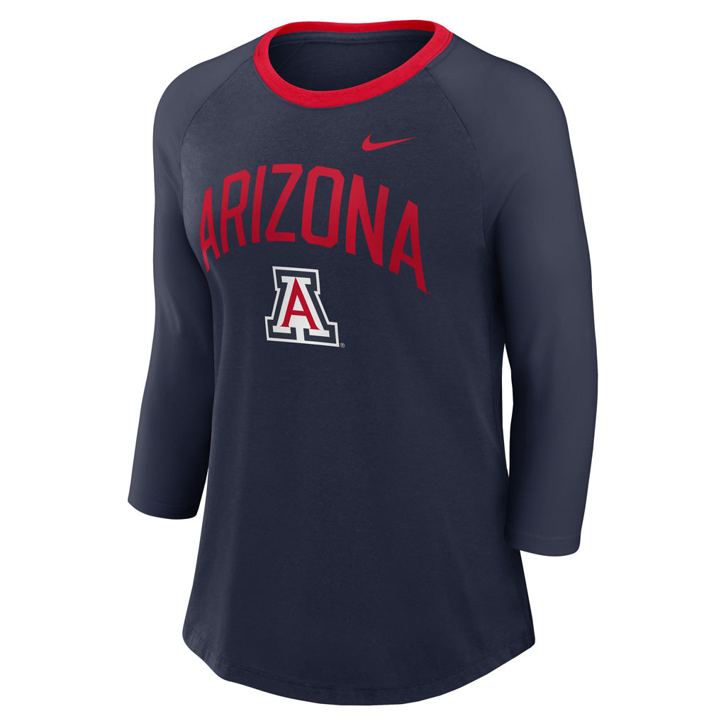 NCAA Arizona Wildcats Women&#39;s Nike 3/4 Sleeve Top