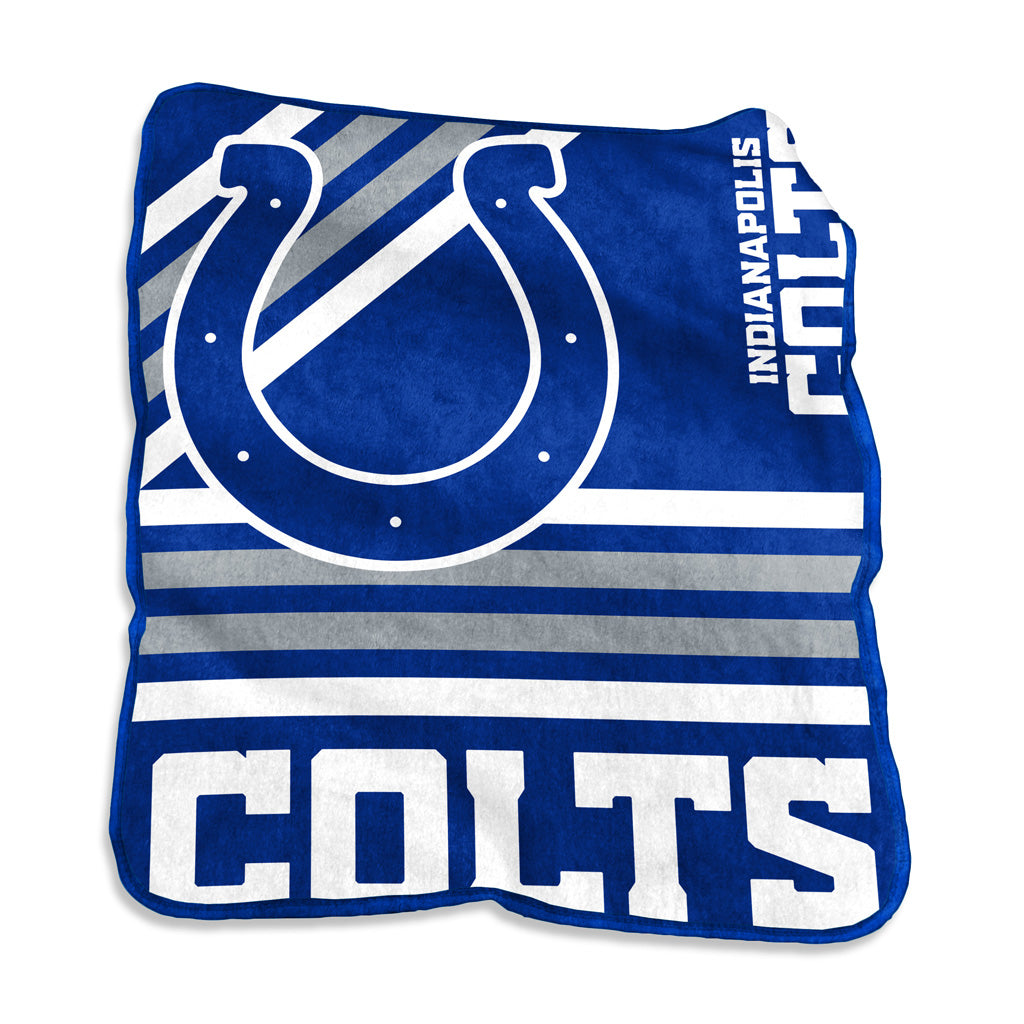 NFL Indianapolis Colts Logo Brands 50x60 Raschel Blanket