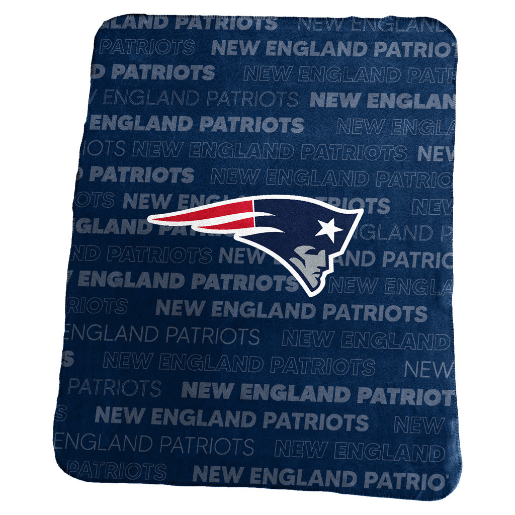 NFL New England Patriots Logo Brands 50x60 Classic Fleece Blanket