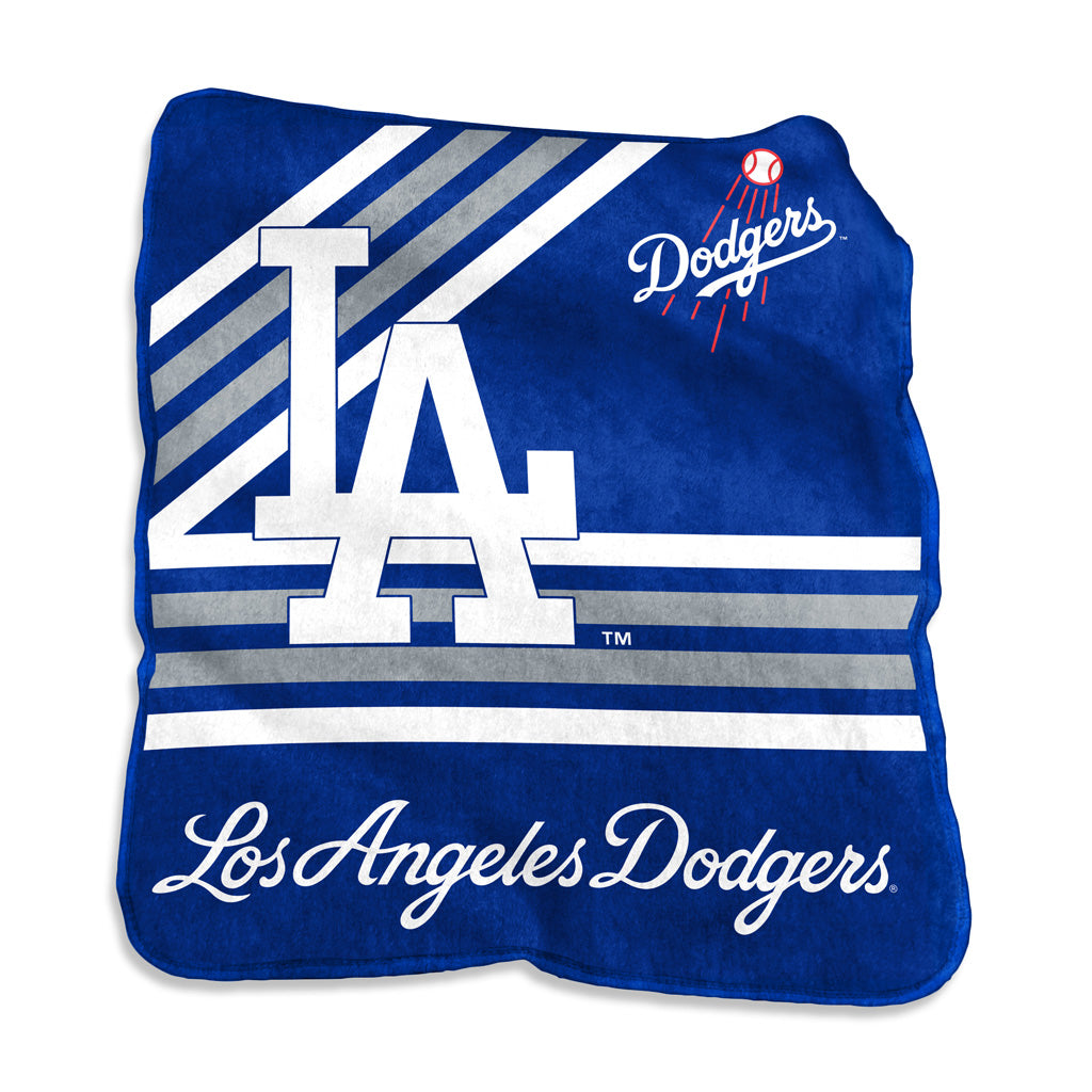 MLB Los Angeles Dodgers Logo Brands 50x60 Raschel Blanket