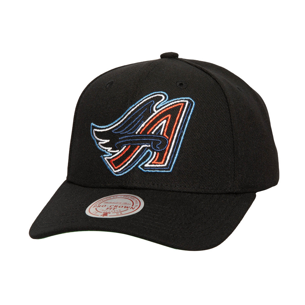 MLB Los Angeles Angels Mitchell &amp; Ness Neon Logo Pro Snapback